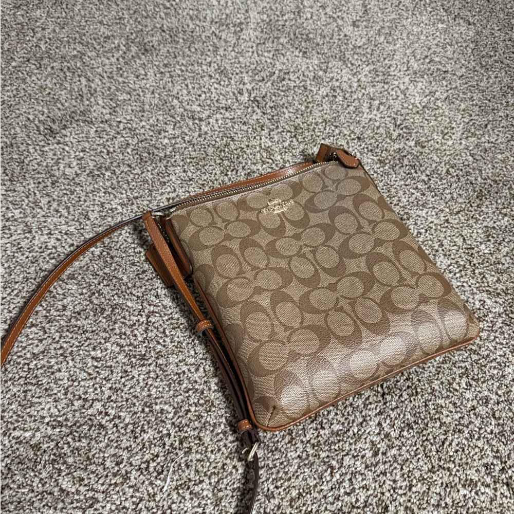 Coach Signature Brown Crossbody Bag